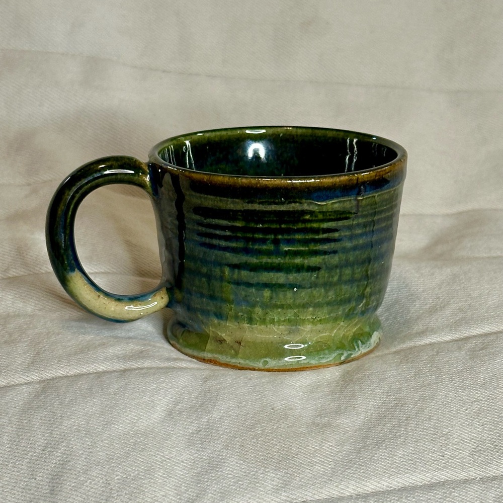 Handcrafted Green Ceramic Mug